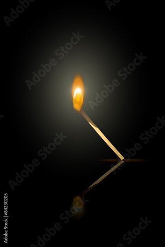 lighte2 matches single on black