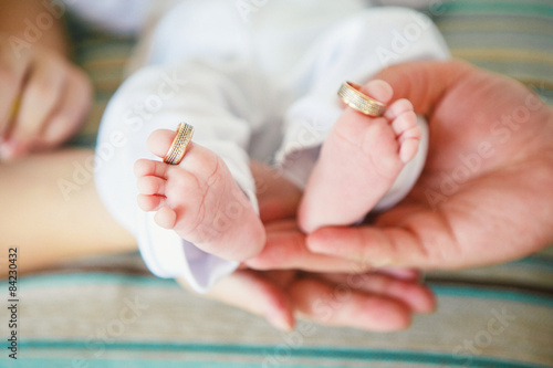 Children's tiny feet