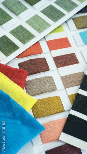 Yarn thread and knit sample color card