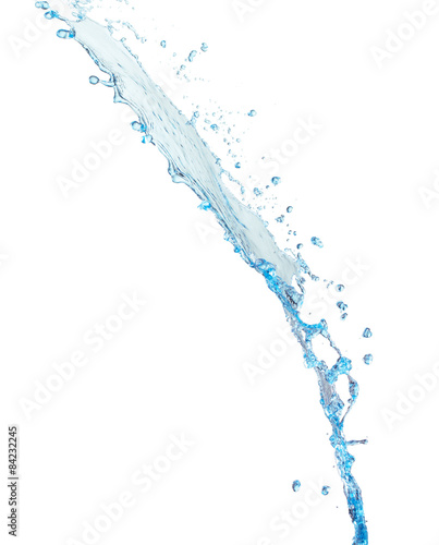 water pouring isolated on the white background photo