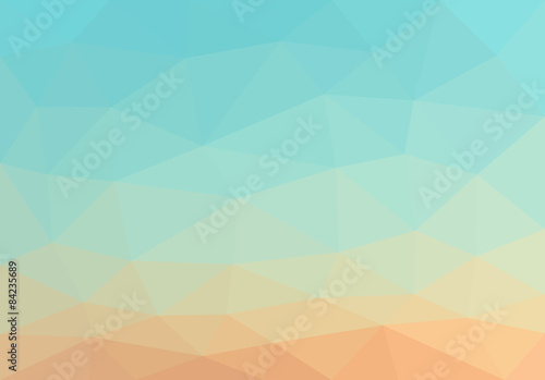 low polygon background polygon smooth gradient from blue to yell photo