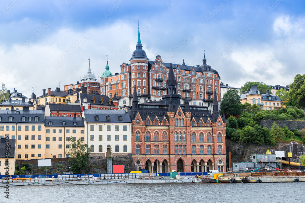 Ppanorama of the Old Town  in Stockholm, Sweden