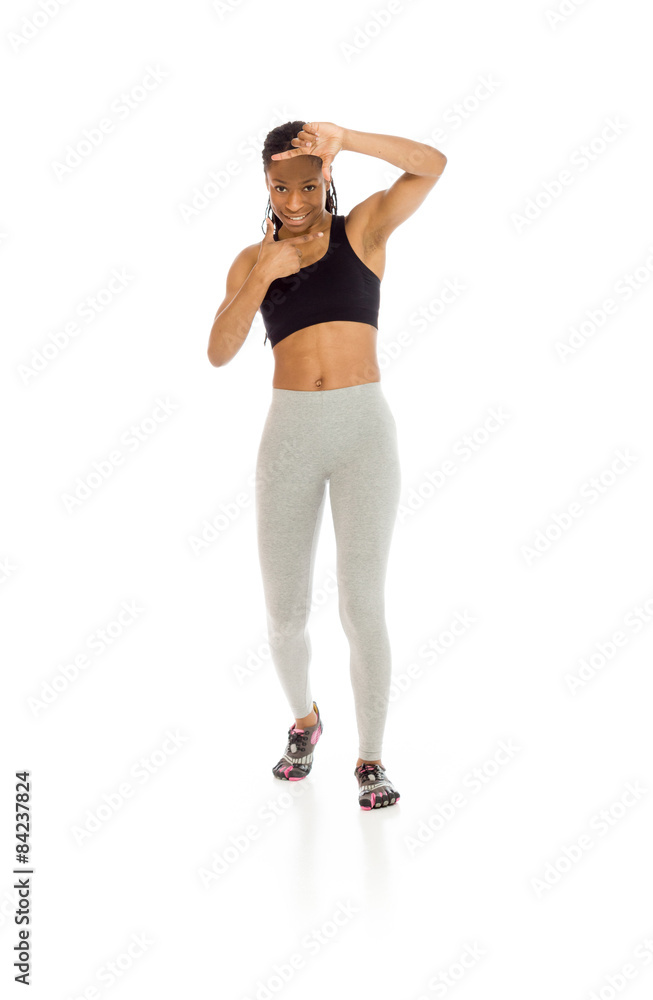 Model isolated framing with fingers Model isolated framing with fingers