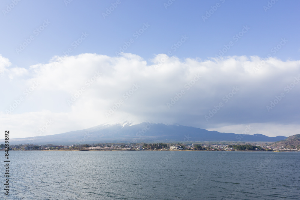 Mt Fuji view and the lake