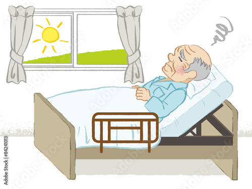 Bedridden senior men