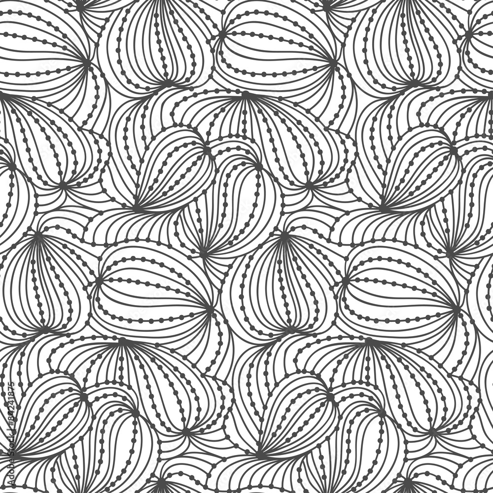 Vector seamless wave background of doodle drawn lines Vector seamless wave background of doodle drawn lines