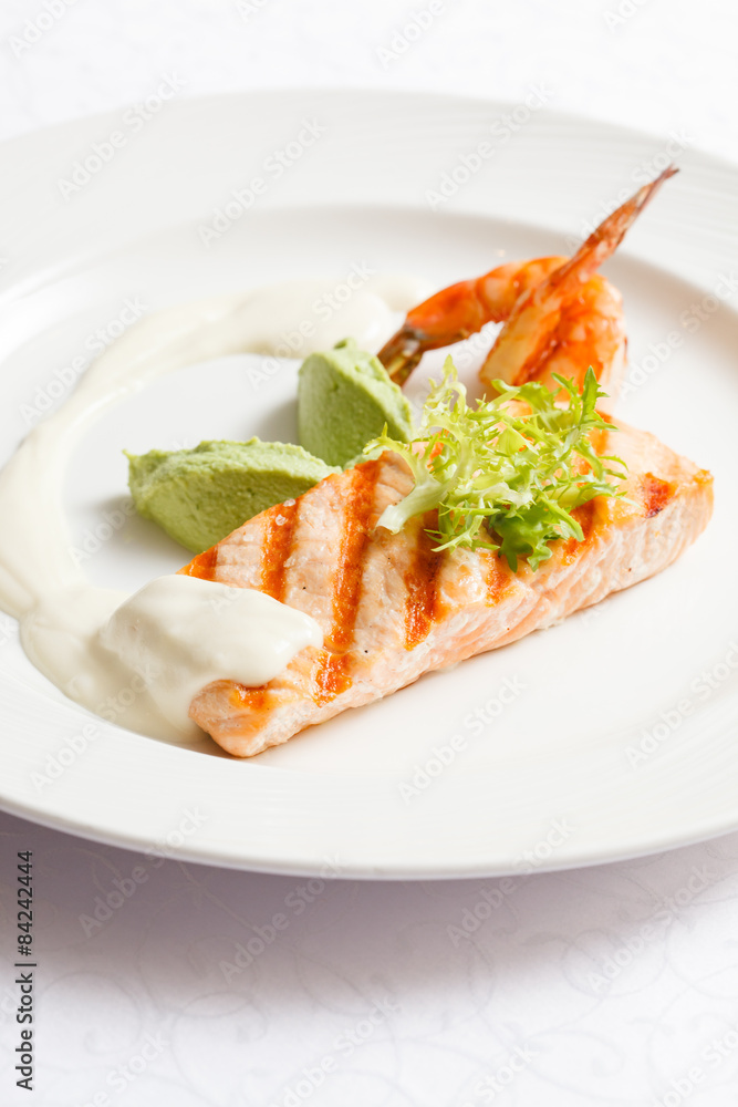 salmon steak salmon steak