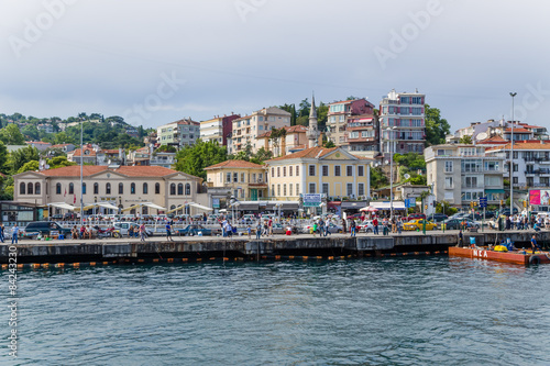 Istanbul. Pier and promenade in the Bosporus
