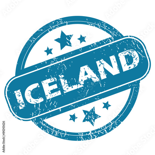 ICELAND round stamp