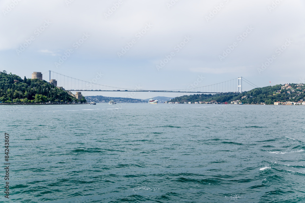 Fatih Sultan Mehmet Bridge at the narrowest point of Bosphorus