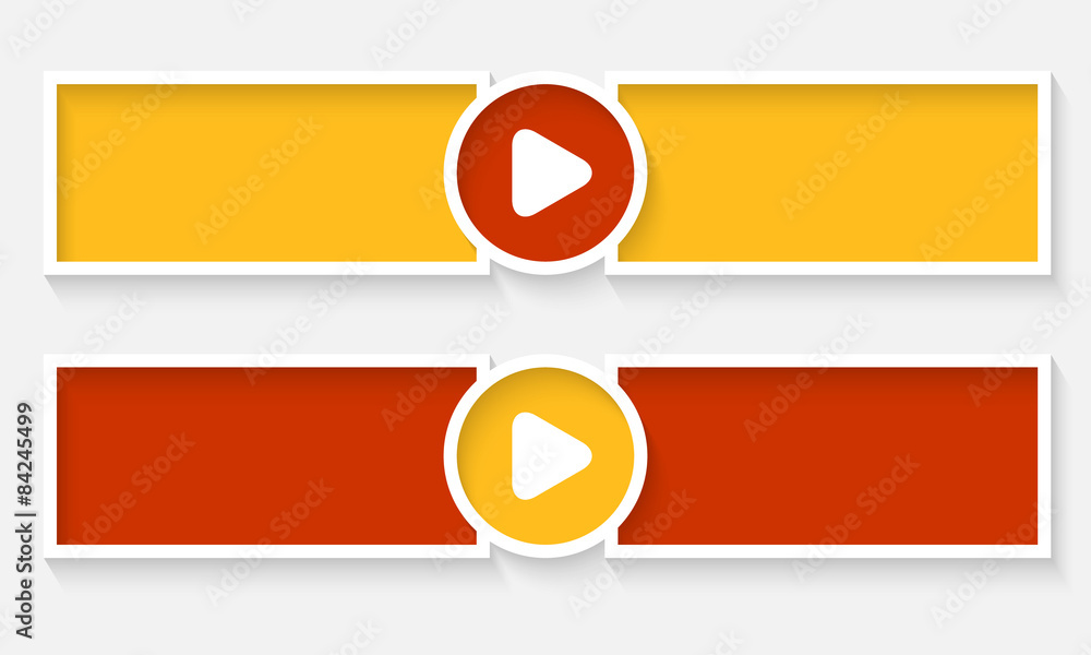 Abstract text frames for your text and play symbol Abstract text frames for your text and play symbol