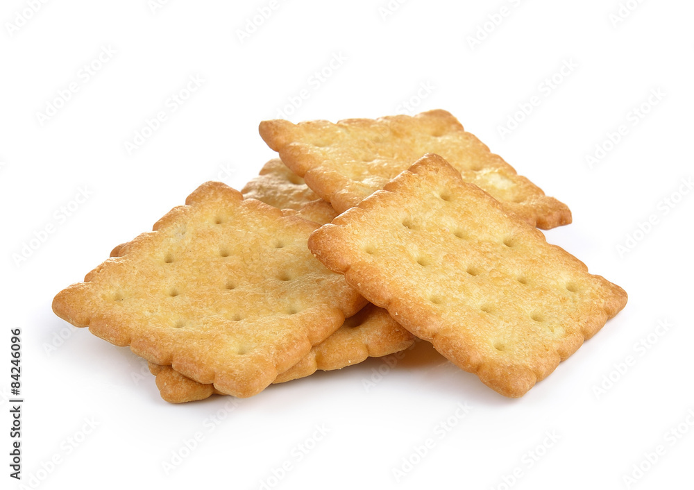 Cracker isolated on over white background Cracker isolated on over white background