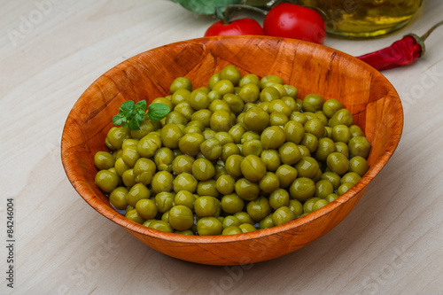 Green canned peas