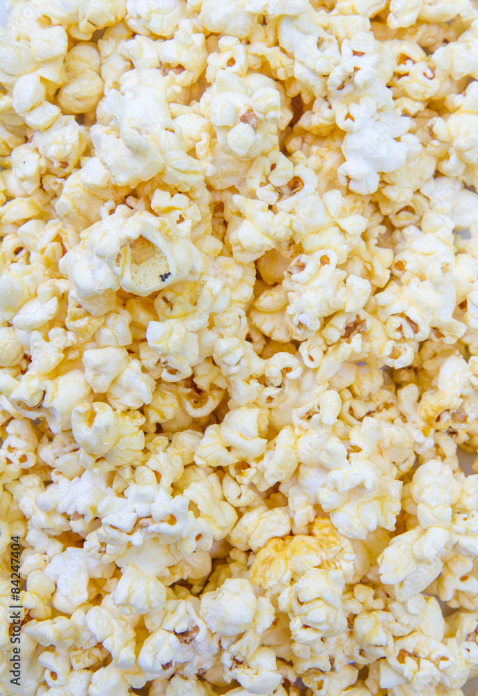 popcorn grains on the white background popcorn grains on the white background