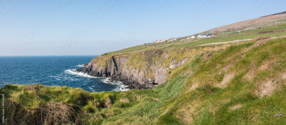 Panoramic View of Cliffs at Dunbeg Fort near Ventry Ireland