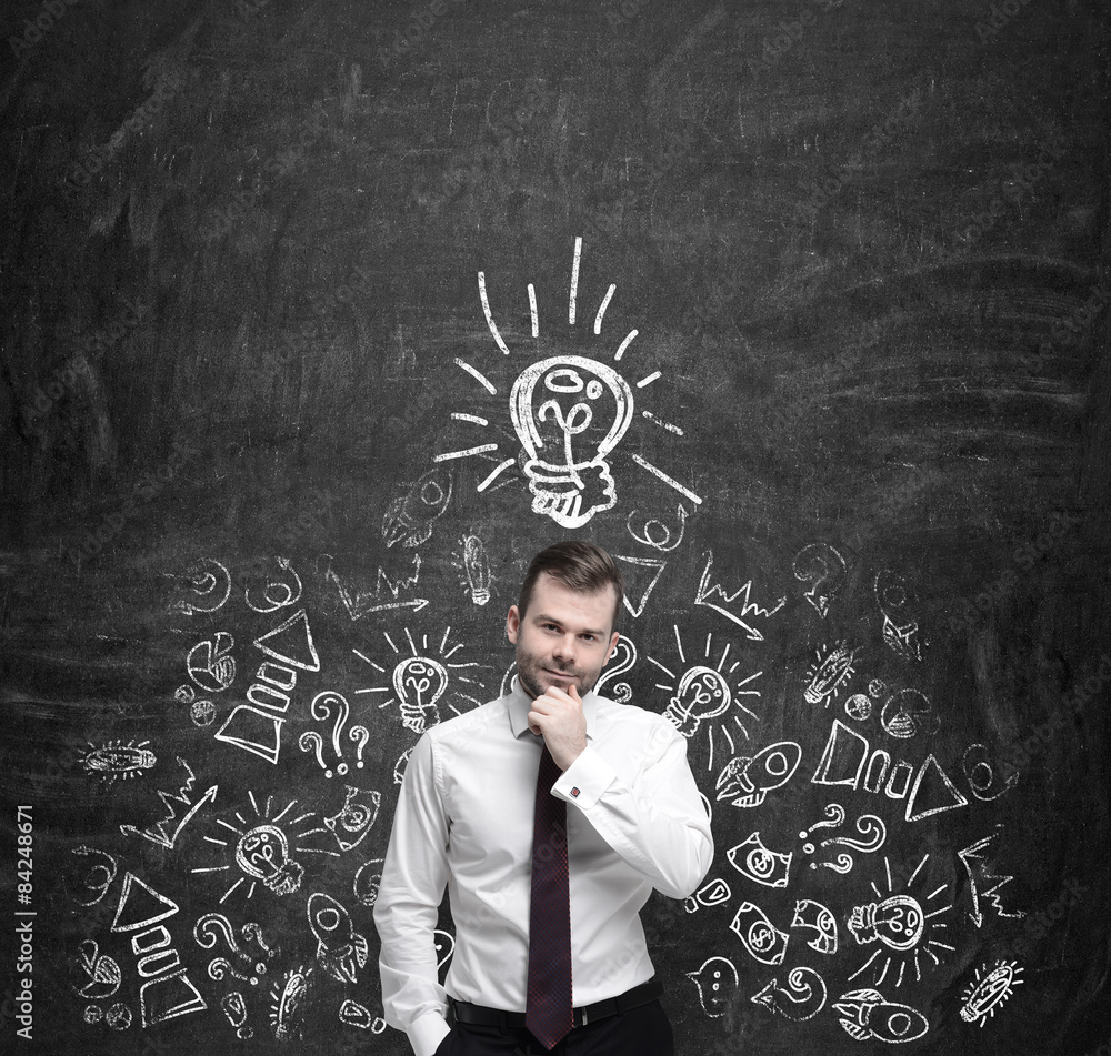 manager is thinking about new business ideas. manager is thinking about new business ideas.