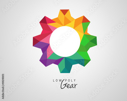 Colourful gear concept as innovation and teamwork  symbol
