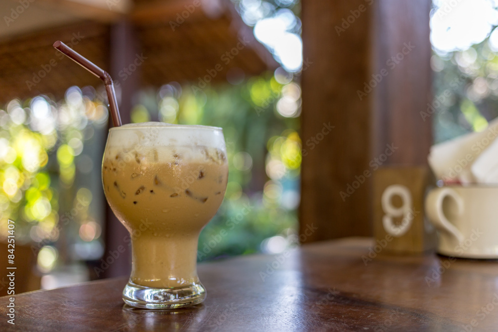 Naklejka premium Ice coffee