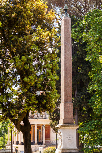 Obelisk Pinciano in Villa Borghese photo