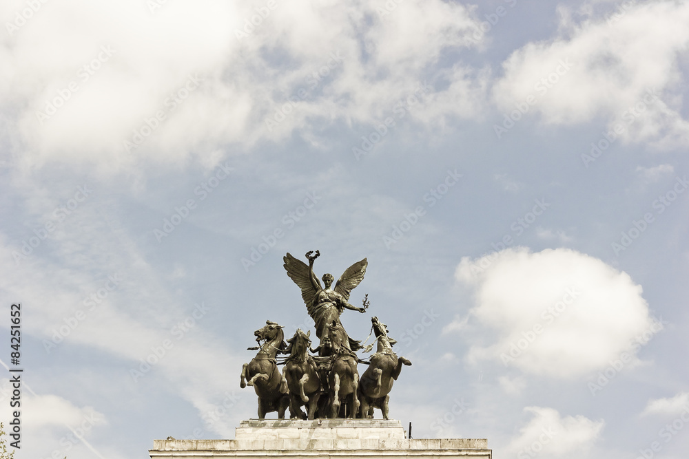 The Quadriga Atop Wellington Arch, Green Park, London The Quadriga Atop Wellington Arch, Green Park, London