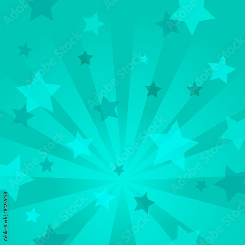 Abstract background with stars and rays
