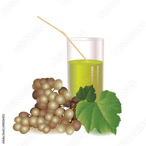 glass of grape juice with a straw