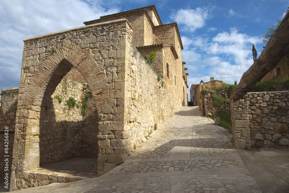 Street in miravet village in tarragona, catalonia, Spain