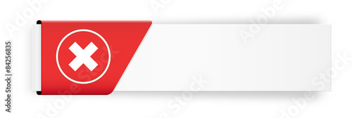 The banner with false symbol