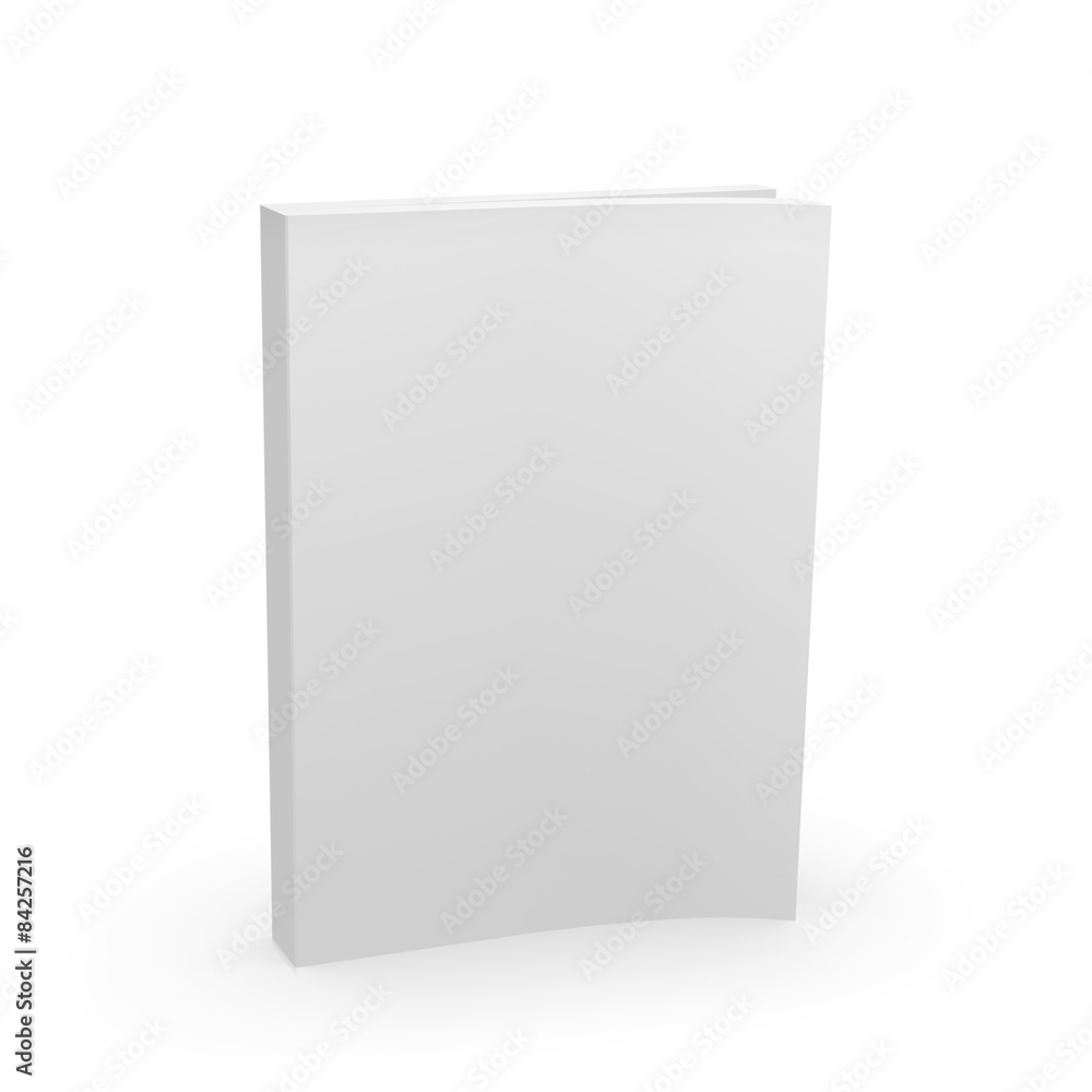 Buch Magazin Broschüre mit blanken Cover isoliert auf weißem Hintergrund