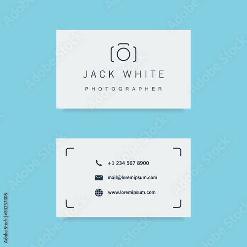 photographer business card template