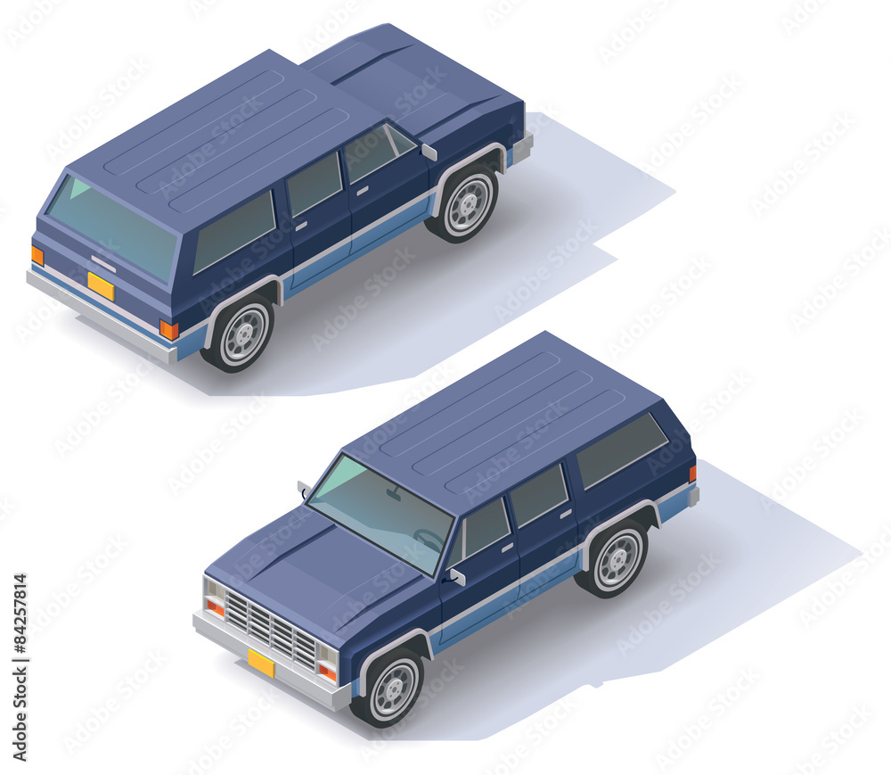 Vector isometric SUV Vector isometric SUV