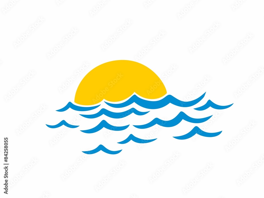 Logo sun and sea. Logo sun and sea.