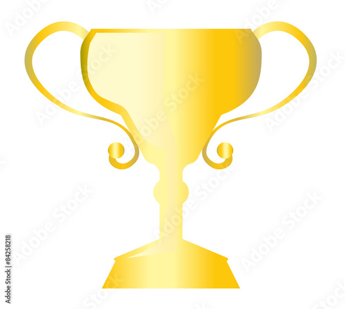 golden trophy vector symbol of the prize illustration