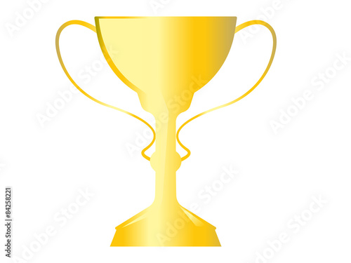 golden trophy vector symbol of the prize illustration