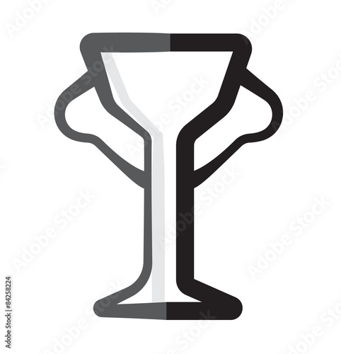 golden trophy vector symbol of the prize illustration