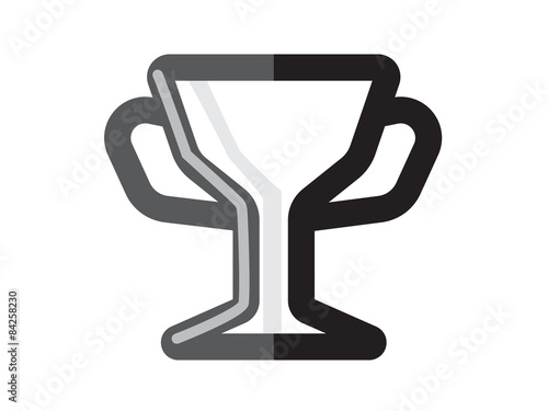 golden trophy vector symbol of the prize illustration