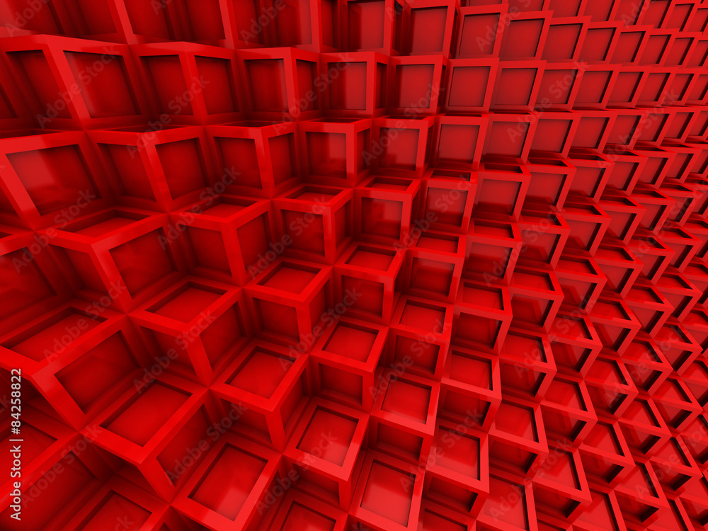 Abstract Red Cubes Blocks Wall Background Abstract Red Cubes Blocks Wall Background