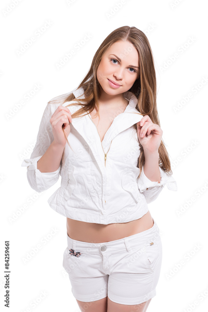 Portrait of playful young woman Portrait of playful young woman