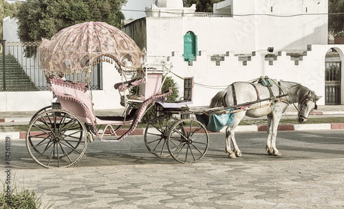 Elegant vintage horse carriage.
