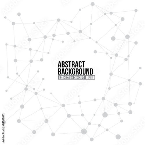 Connection concept abstract background grey line and dot element