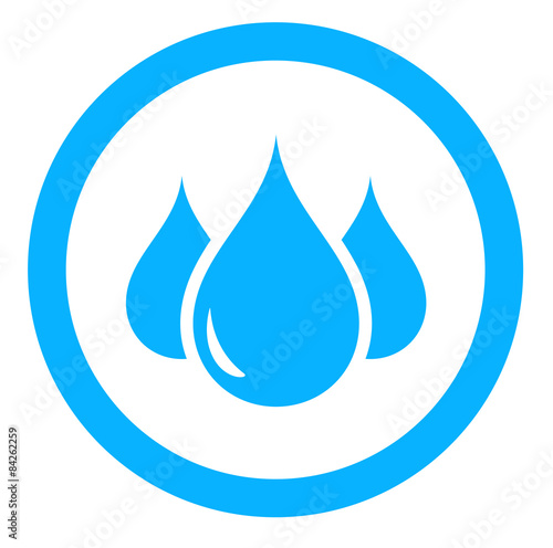 aqua icon with drop
