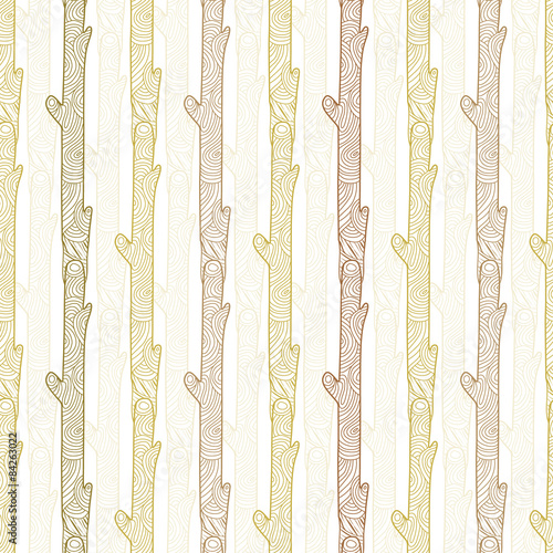 Vector wood logs stripes seamless pattern