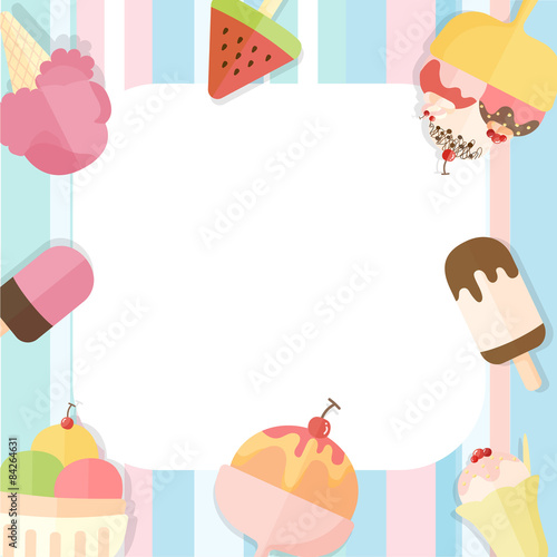Summer ice cream background