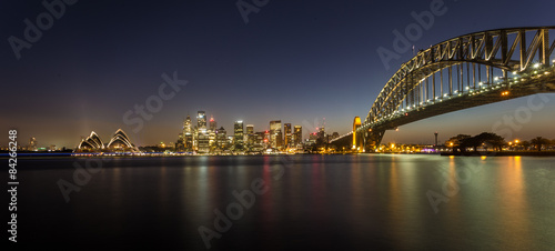Skyline von Sydney bei Nacht