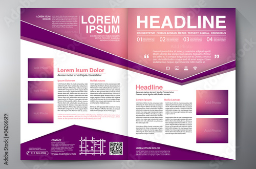 Brochure design two pages a4 template.