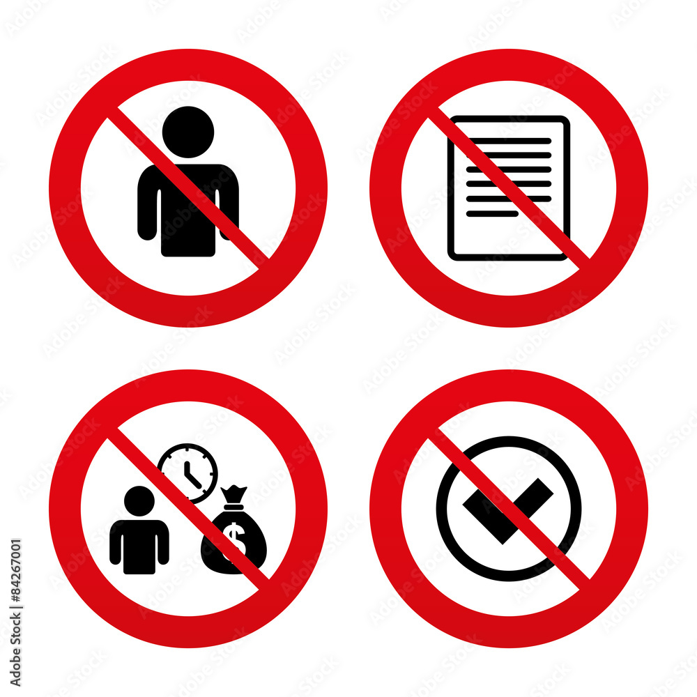 Bank loans icons. Fill document and get money. Bank loans icons. Fill document and get money.