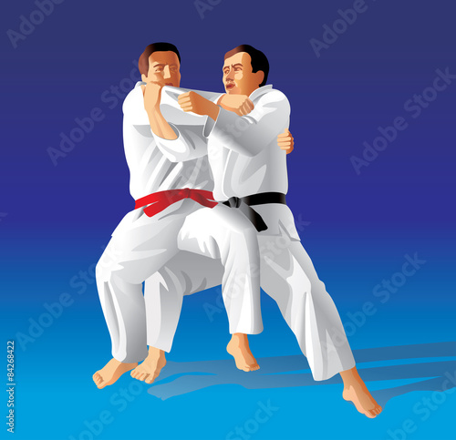 Vector illustration of judo