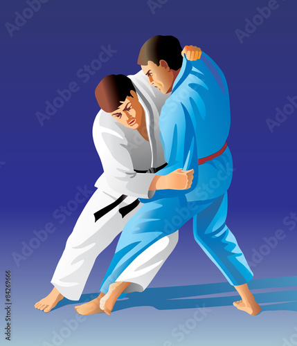 Vector illustration of judo