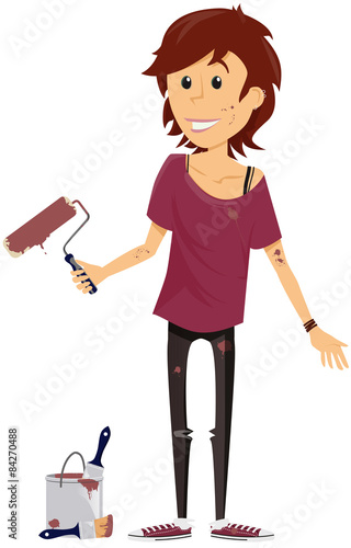 Femme DIY peinture