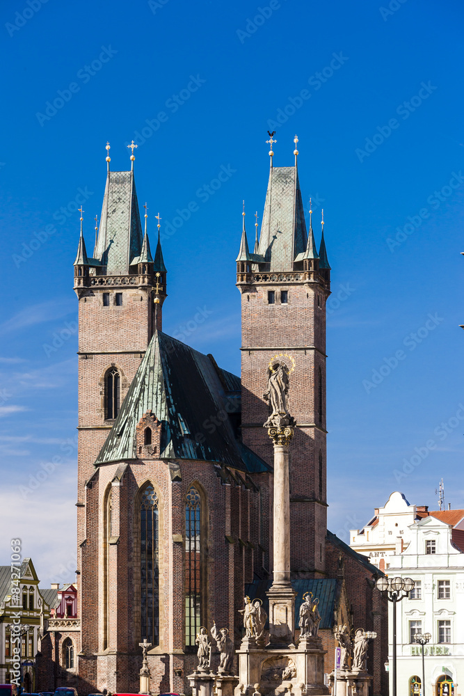 Fototapeta premium Cathedral of the Holy Spirit, Large Square, Hradec Kralove, Czec